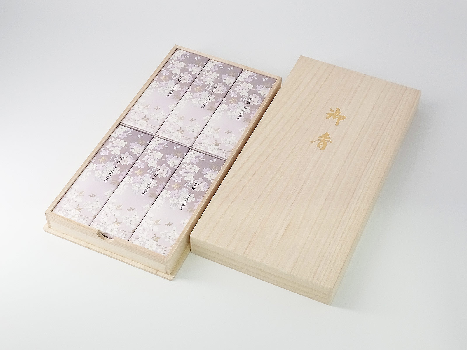[ご進物 線香] 日本香堂 宇野千代のお線香 新・淡墨の桜 桐箱6箱入